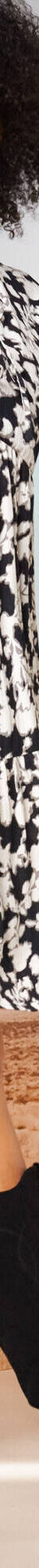 Robe courte imprimée, détails nouettes (noir / beige) Robe courte imprimée, détails nouettes (noir / beige)